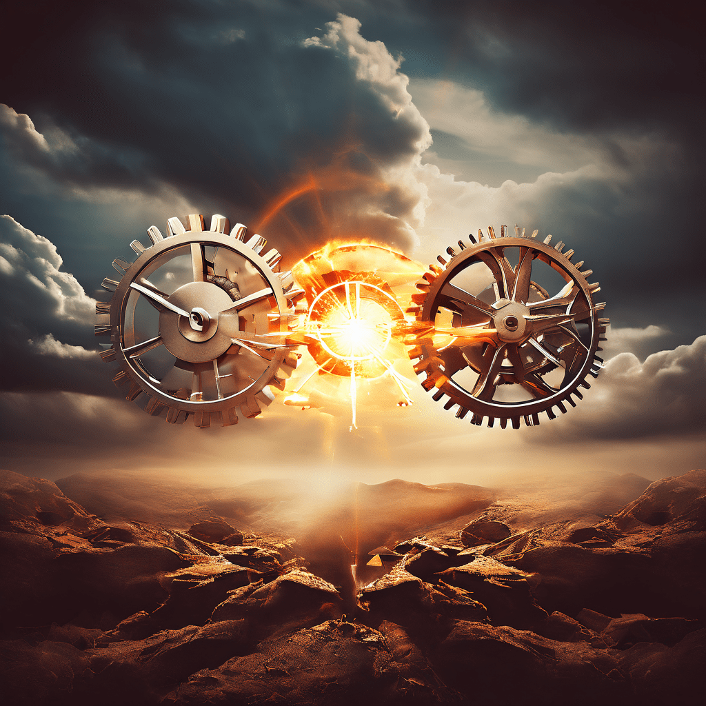 투자 심리에서 발생하는 손실 회피 편향인 '처분 효과'를 극복하고 합리적 투자 전략으로 나아가는 개념을 세 개의 정신적 기어가 어둠에서 빛으로 전환되는 과정으로 형상화한 인포그래픽입니다.